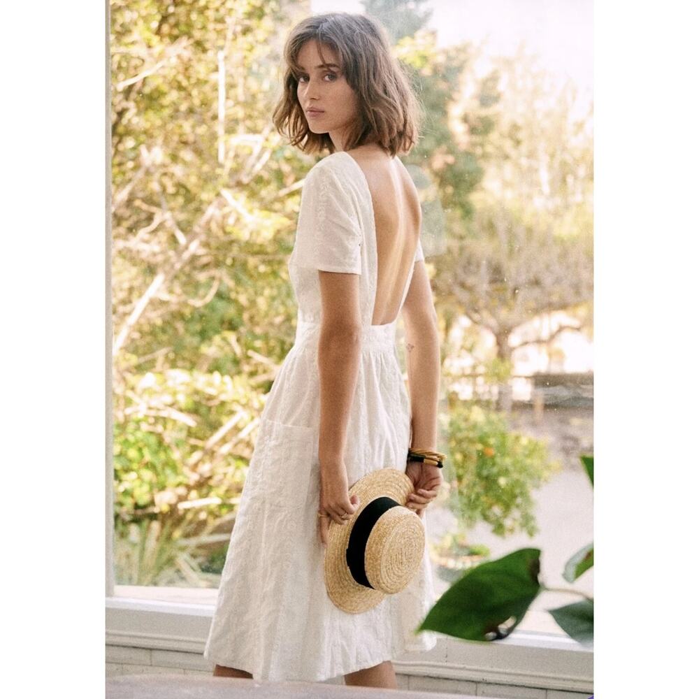 Sezane Odalie embroidered dress EU 38/M - Picture 10 of 13